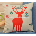 2017 wholesale cheap merry Christmas printed coussin cushion covers personalized designs pillow covers